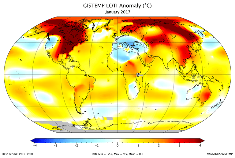 global warming map 2017