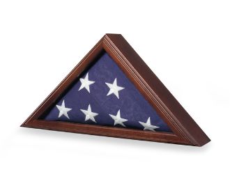 flag in glass case
